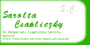 sarolta csapliczky business card